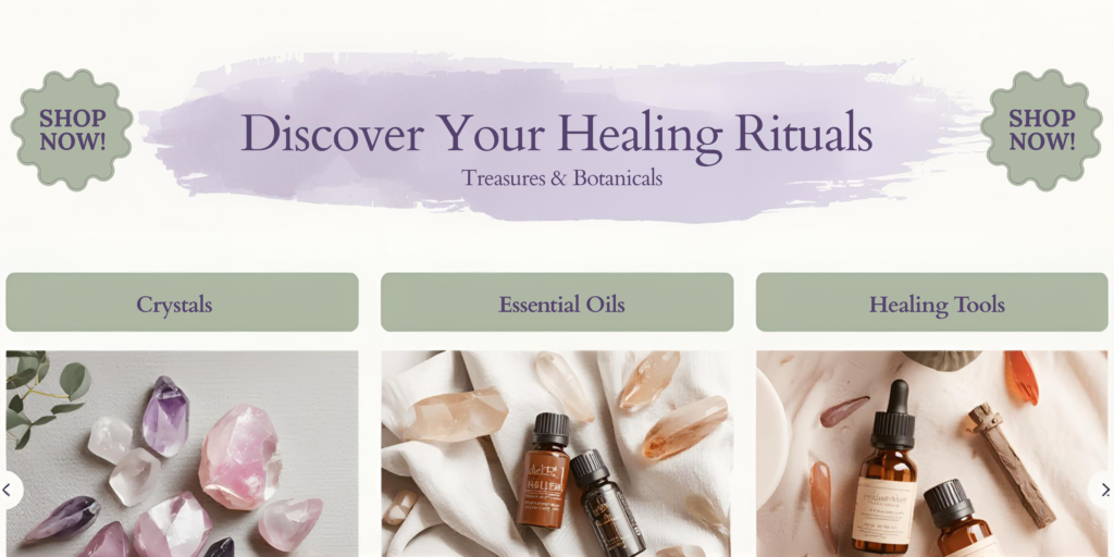 my soul heals shop page